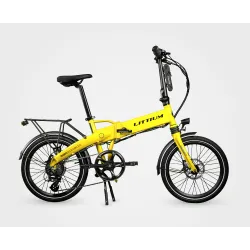 VÉLO ÉLECTRIQUE PLIABLE IBIZA RAINBOW YELLOW STONE LITTIUM, JAUNE, BATTERIE DE 10,4 AH ET ACCESSOIRES, GARANTIE UE - The Shop Ga