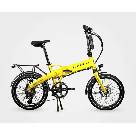 VÉLO ÉLECTRIQUE PLIABLE IBIZA RAINBOW YELLOW STONE LITTIUM, JAUNE, BATTERIE DE 10,4 AH ET ACCESSOIRES, GARANTIE UE - The Shop Ga