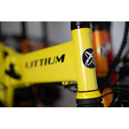 BICICLETA ELÉCTRICA PLEGABLE IBIZA RAINBOW YELLOW STONE LITTIUM COLOR AMARILLO CON BATERÍA DE 10,4 AH Y ACCESORIOS GARANTÍA EU