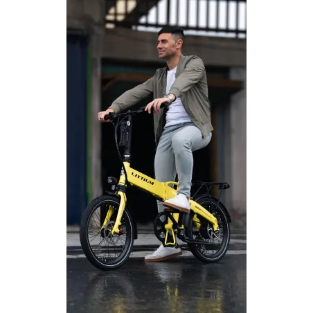 BICICLETA ELÉTRICA DOBRÁVEL IBIZA RAINBOW YELLOW STONE LITTIUM, AMARELA, COM BATERIA DE 10,4 AH, ACESSÓRIOS E GARANTIA UE - The 