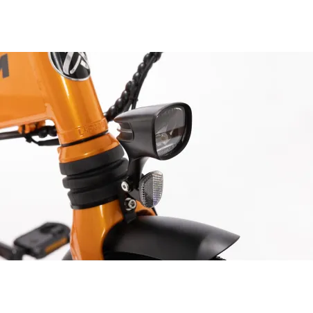 VÉLO ÉLECTRIQUE PLIANT IBIZA RAINBOW ORANGE JUICE LITTIUM ORANGE, BATTERIE 10,4 AH, ACCESSOIRES, GARANTIE UE - The Shop Gamer
