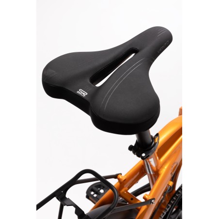 BICICLETA ELÉCTRICA PLEGABLE IBIZA RAINBOW ORANGE JUICE LITTIUM COLOR NARANJA CON BATERÍA DE 10,4 AH Y ACCESORIOS GARANTÍA EU