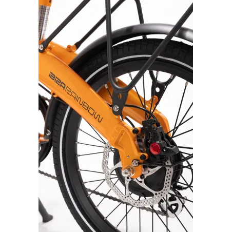 VÉLO ÉLECTRIQUE PLIANT IBIZA RAINBOW ORANGE JUICE LITTIUM ORANGE, BATTERIE 10,4 AH, ACCESSOIRES, GARANTIE UE - The Shop Gamer