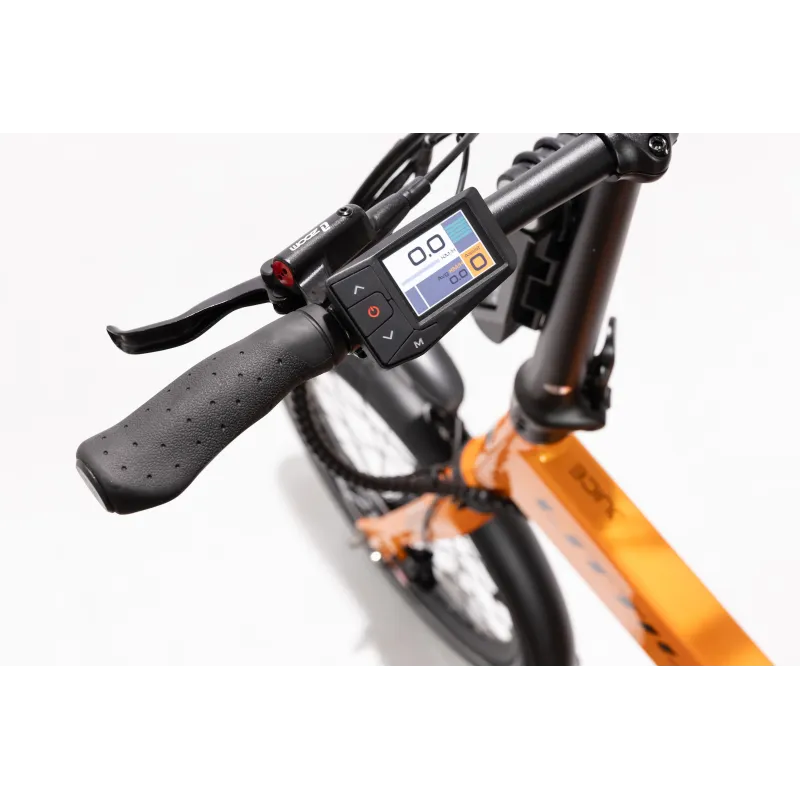 VÉLO ÉLECTRIQUE PLIABLE IBIZA RAINBOW ORANGE JUICE LITTIUM, ORANGE, BATTERIE 10,4 AH, ACCESSOIRES, GARANTIE UE - The Shop Gamer