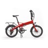 BICICLETA ELÉCTRICA PLEGABLE IBIZA RAINBOW RED CHILI LITTIUM COLOR ROJO Y BATERÍA CON DE 10,4 AH Y ACCESORIOS GARANTÍA EUROPEA