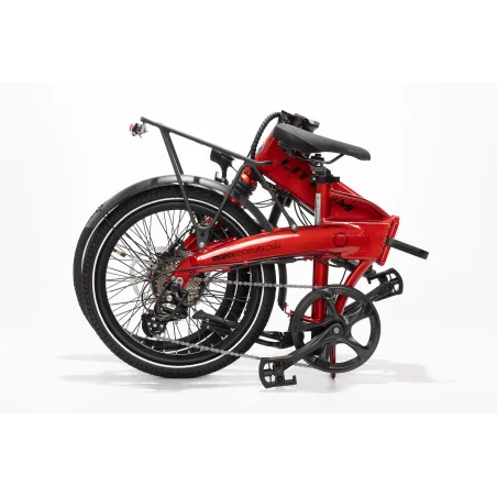 VÉLO ÉLECTRIQUE PLIANT IBIZA RAINBOW RED CHILI LITTIUM, ROUGE, BATTERIE 10,4 AH, ACCESSOIRES, GARANTIE EUROPÉENNE - The Shop Gam