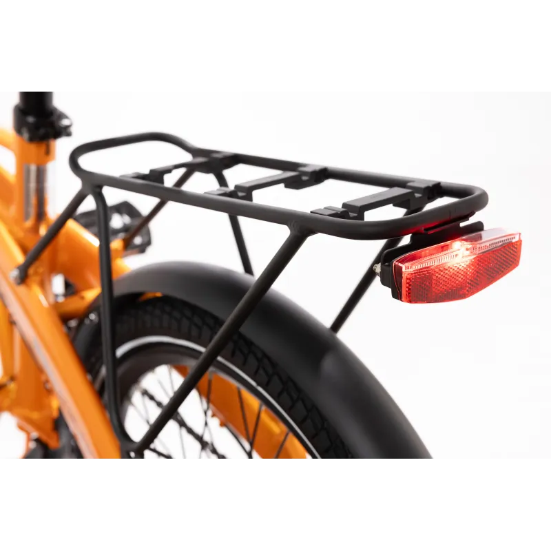 BICICLETTA ELETTRICA PIEGHEVOLE IBIZA RAINBOW ORANGE JUICE LITTIUM ARANCIONE CON BATTERIA DA 10,4 AH E ACCESSORI, GARANZIA UE - 
