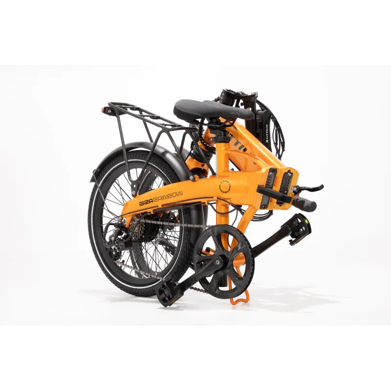 VÉLO ÉLECTRIQUE PLIANT IBIZA RAINBOW ORANGE JUICE LITTIUM ORANGE, BATTERIE 10,4 AH, ACCESSOIRES, GARANTIE UE - The Shop Gamer
