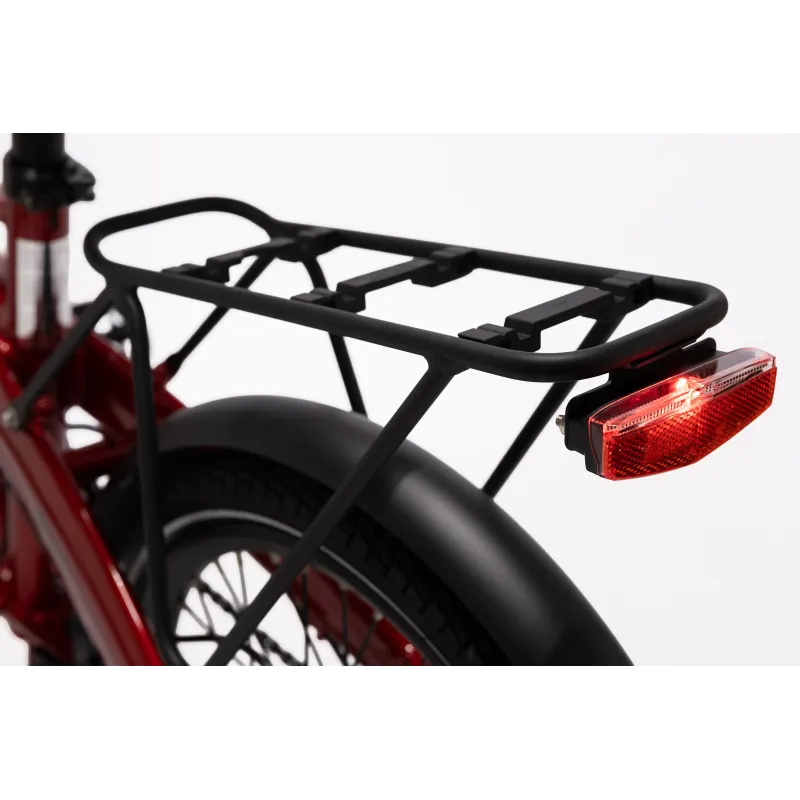 ELEKTRISCHE VOUWFIETS LITTIUM IBIZA RAINBOW RED CHILI, ROOD, 10,4 AH-ACCU, ACCESSOIRES, EUROPESE GARANTIE - The Shop Gamer