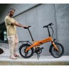 BICICLETA ELÉCTRICA PLEGABLE IBIZA RAINBOW ORANGE JUICE LITTIUM COLOR NARANJA CON BATERÍA DE 10,4 AH Y ACCESORIOS GARANTÍA EU