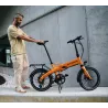 BICICLETTA ELETTRICA PIEGHEVOLE IBIZA RAINBOW ORANGE JUICE LITTIUM ARANCIONE CON BATTERIA DA 10,4 AH E ACCESSORI, GARANZIA UE - 