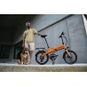 BICICLETA ELÉCTRICA PLEGABLE IBIZA RAINBOW ORANGE JUICE LITTIUM COLOR NARANJA CON BATERÍA DE 10,4 AH Y ACCESORIOS GARANTÍA EU