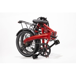 BICICLETA ELÉCTRICA PLEGABLE IBIZA RAINBOW RED CHILI LITTIUM COLOR ROJO Y BATERÍA CON DE 10,4 AH Y ACCESORIOS GARANTÍA EUROPEA