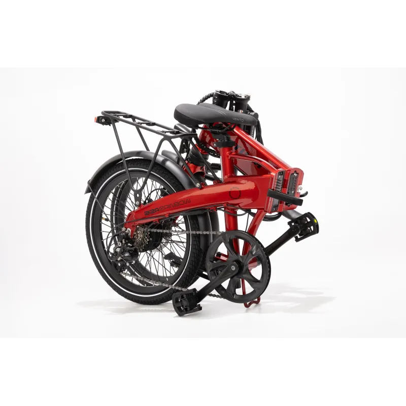 ELEKTRISCHE VOUWFIETS LITTIUM IBIZA RAINBOW RED CHILI, ROOD, 10,4 AH-ACCU, ACCESSOIRES, EUROPESE GARANTIE - The Shop Gamer