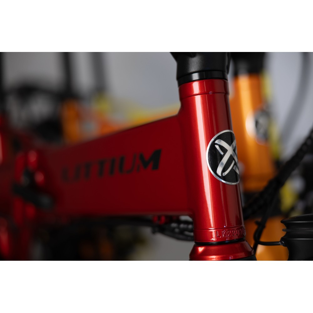 BICICLETA ELÉCTRICA PLEGABLE IBIZA RAINBOW RED CHILI LITTIUM COLOR ROJO Y BATERÍA CON DE 10,4 AH Y ACCESORIOS GARANTÍA EUROPEA