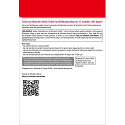Nintendo Switch Online (Familielidmaatschap - 12 maanden)