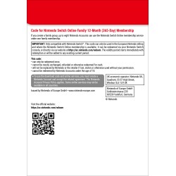 Nintendo Switch Online (Familielidmaatschap - 12 maanden)
