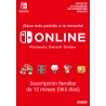 Nintendo Switch Online (Familielidmaatschap - 12 maanden)