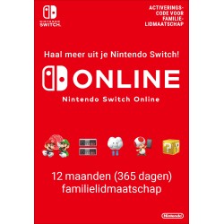 Nintendo Switch Online (Familielidmaatschap - 12 maanden)
