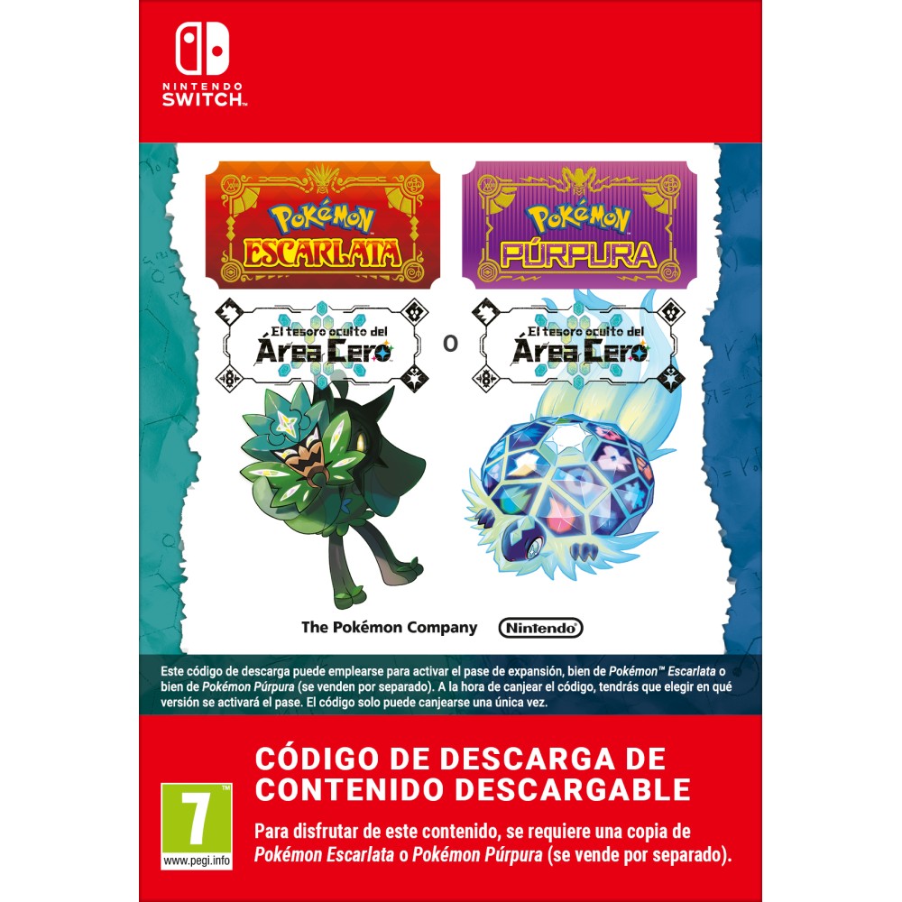 PASE DE EXPANSIÓN PARA POKEMON ESCARLATA O POKÉMON PÚRPURA: EL TESORO OCULTO DEL ÁREA CERO