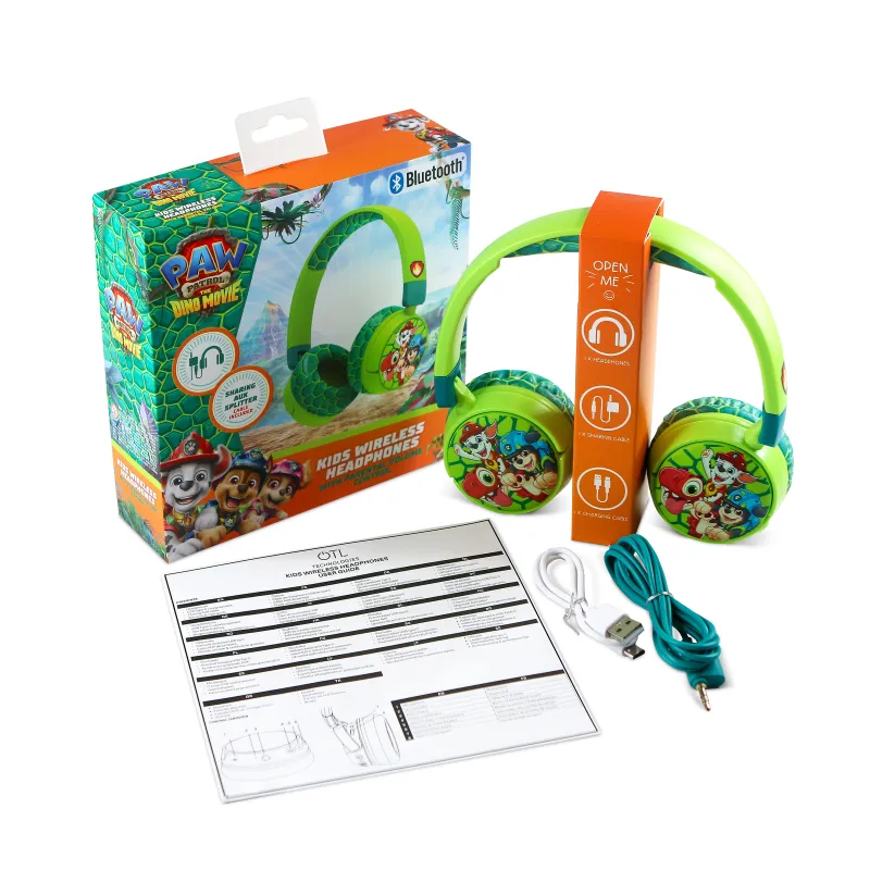 CASQUE ENFANT SANS FIL OFFICIEL LA PATRULLA CANINA LA DINO PELÍCULA PAW PATROL THE DINO MOVIE, VOLUME LIMITÉ - The Shop Gamer