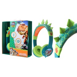 AURICULARES INFANTILES CON CABLE OFICIAL LA PATRULLA CANINA LA DINO PELÍCULA PAW PATROL THE DINO MOVIE CON LIMITACIÓN DE VOLUMEN