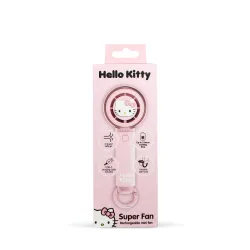 QUIET HANDHELD HELLO KITTY FAN WITH USB-C RECHARGEABLE BATTERY AND THREE SPEEDS - The Shop Gamer