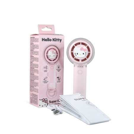VENTILADOR DE MANO SILENCIOSO HELLO KITTY CON BATERÍA RECARGABLE USB-C Y TRES VELOCIDADES