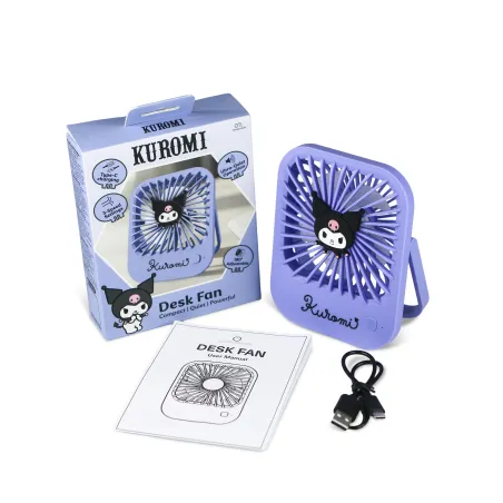 KUROMI COMPACT QUIET FAN WITH FOLDING STAND, USB-C RECHARGEABLE BATTERY AND THREE SPEEDS - The Shop Gamer