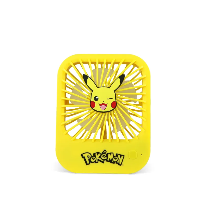 VENTILATEUR COMPACT SILENCIEUX POKÉMON PIKACHU AVEC SUPPORT PLIABLE, BATTERIE RECHARGEABLE USB-C ET TROIS VITESSES - The Shop Ga