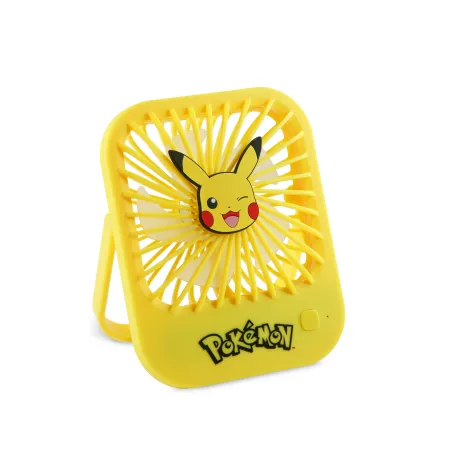 VENTILATORE COMPATTO SILENZIOSO POKÉMON PIKACHU CON SUPPORTO PIEGHEVOLE, BATTERIA RICARICABILE USB-C E TRE VELOCITÀ - The Shop G