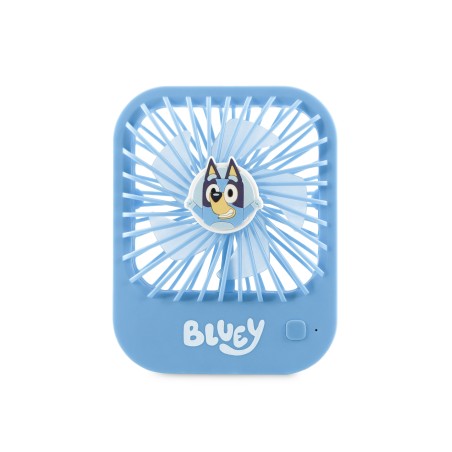 VENTILADOR COMPACTO SILENCIOSO BLUEY CON SOPORTE PLEGABLE BATERÍA RECARGABLE USB-C Y TRES VELOCIDADES