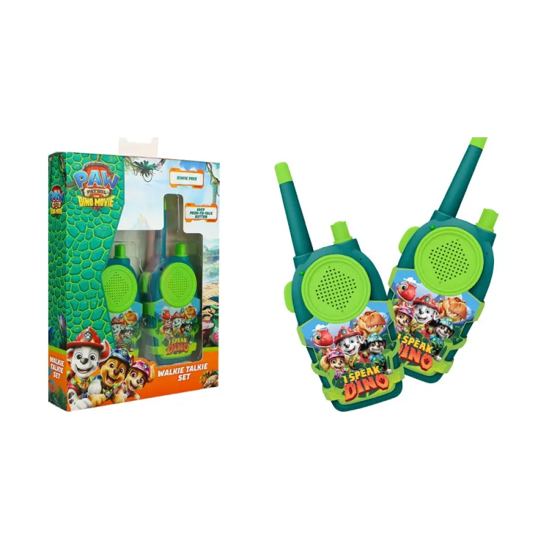 OFFICIËLE WALKIE TALKIES VOOR KINDEREN, LA PATRULLA CANINA LA DINO PELÍCULA, PAW PATROL THE DINO MOVIE - The Shop Gamer