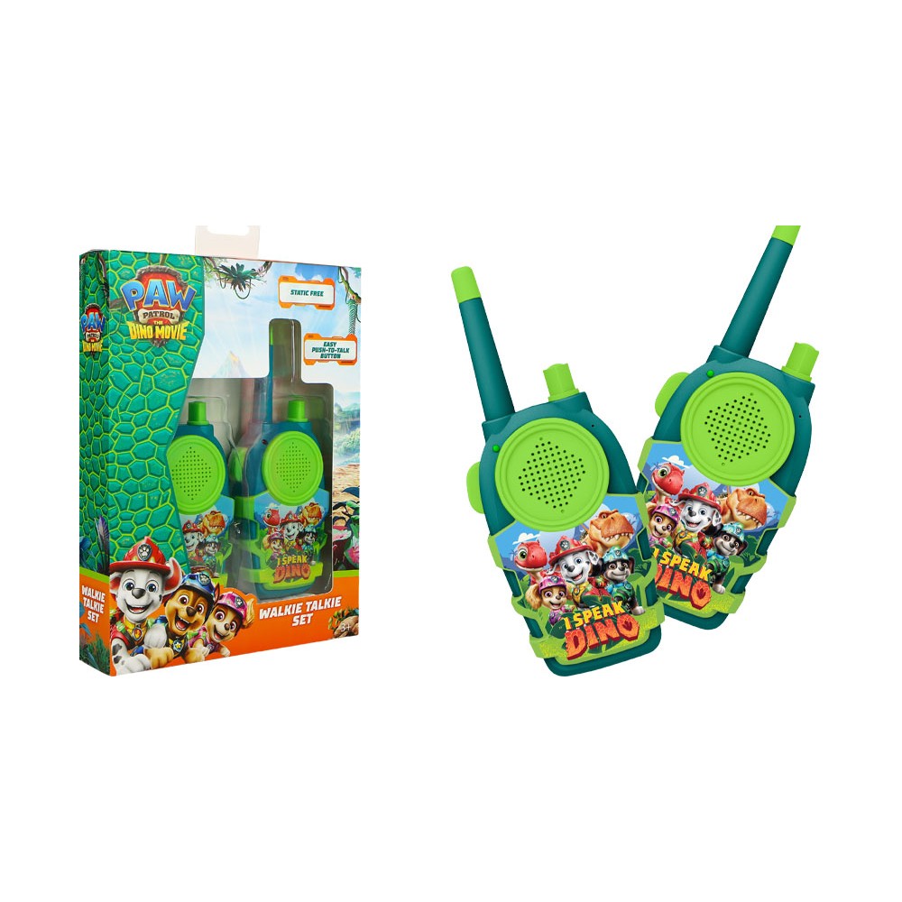 WALKIE TALKIES INFANTILES OFICIALES LA PATRULLA CANINA LA DINO PELÍCULA PAW PATROL THE DINO MOVIE