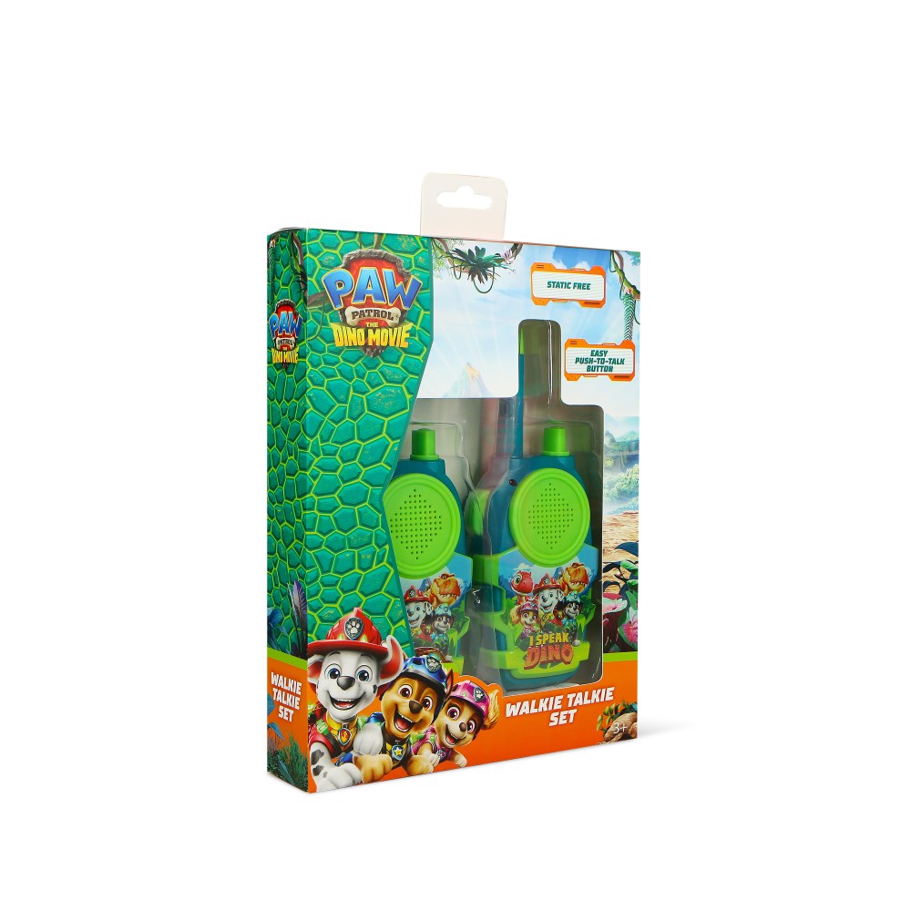 WALKIE TALKIES INFANTILES OFICIALES LA PATRULLA CANINA LA DINO PELÍCULA PAW PATROL THE DINO MOVIE