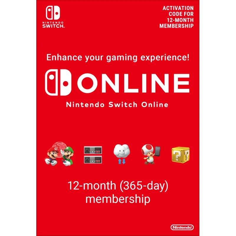 Nintendo Switch Online (Suscripción individual - 12 meses)