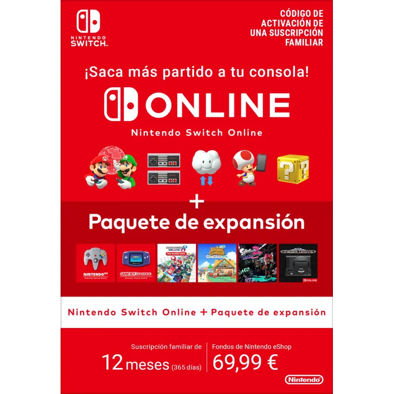 Nintendo Switch Online + Expansion Pack (Family Membership) - The Shop Gamer