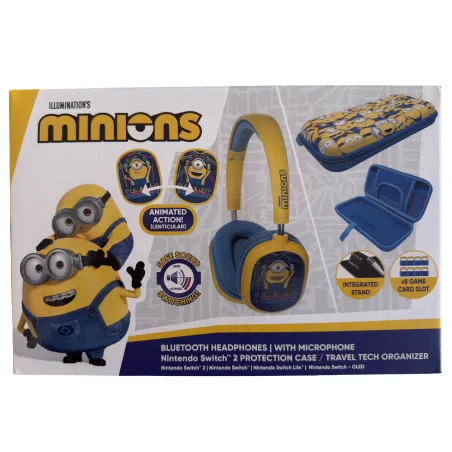 MINIONS-PAKKET MET BLUETOOTH-HOOFDTELEFOON, MICROFOON EN BESCHERMHOES VOOR NINTENDO SWITCH 2 NINTENDO SWITCH SWITCH LITE - The S