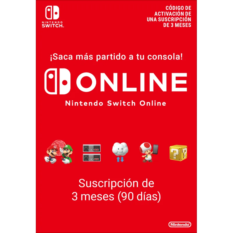 Nintendo Switch Online (Suscripción individual - 3 meses)