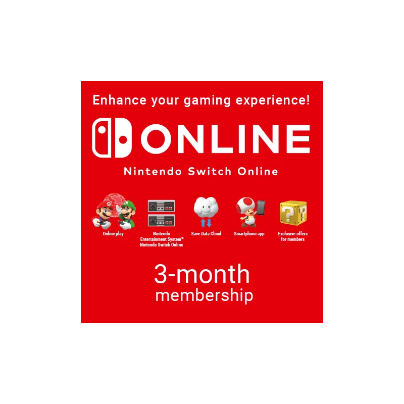 Nintendo Switch Online (Suscripción individual - 3 meses)