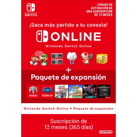 Nintendo Switch Online + Paquete de expansión (Suscripción individual)