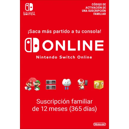 Nintendo Switch Online (Suscripción familiar - 12 meses)
