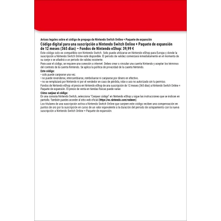 Nintendo Switch Online + Expansion Pack (Individual Membership) - The Shop Gamer