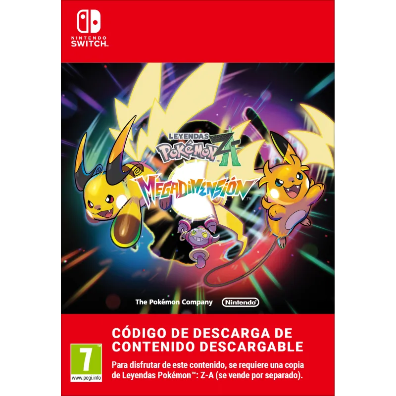LEYENDAS POKÉMON: Z-A «MEGADIMIENSIÓN» NINTENDO SWITCH Y NINTENDO SWITCH 2 EDITION CONTENIDO DESCARGABLE CÓDIGO DESCARGA DIGITAL