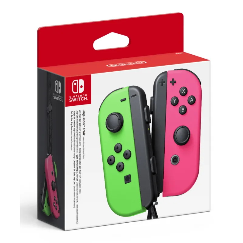 MANDOS JOY-CON (SET IZDA/DCHA) VERDE NEÓN/ROSA NEÓN PARA NINTENDO SWITCH