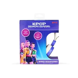 AURICULARES INFANTILES CON CABLE KPOP DEMON HUNTERS HUNTRIX CORE VOLUMEN LIMITADO A 85 dB JACK 3,5 mm Y DIADEMA AJUSTABLE
