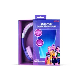 AURICULARES INFANTILES CON CABLE KPOP DEMON HUNTERS HUNTRIX CON VOLUMEN LIMITADO
