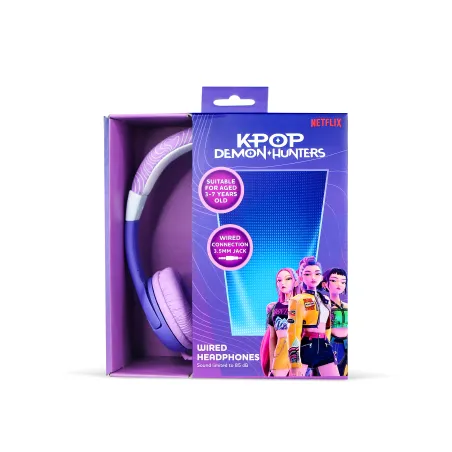 AURICULARES INFANTILES CON CABLE KPOP DEMON HUNTERS HUNTRIX CON VOLUMEN LIMITADO