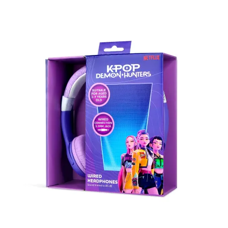 AURICULARES INFANTILES CON CABLE KPOP DEMON HUNTERS HUNTRIX CON VOLUMEN LIMITADO