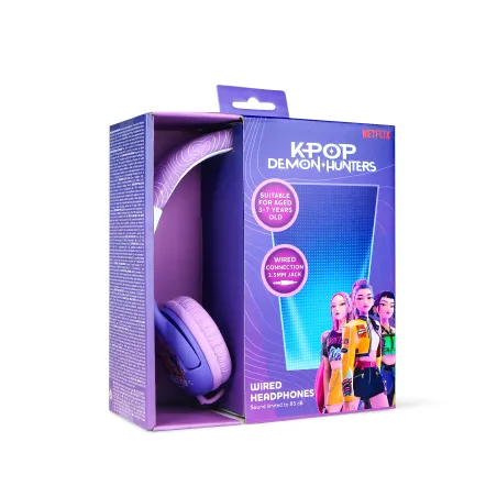 AURICULARES INFANTILES CON CABLE KPOP DEMON HUNTERS HUNTRIX CON VOLUMEN LIMITADO